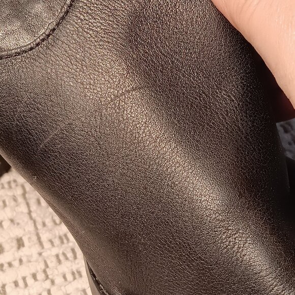 Born women's soft black leather knee high mid heel boots sz 11 Medium - Picture 12 of 15